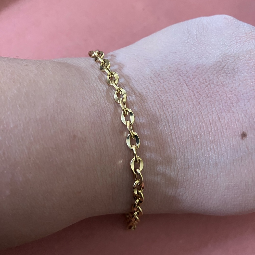 Stainless Steel Gold Chain Bracelet